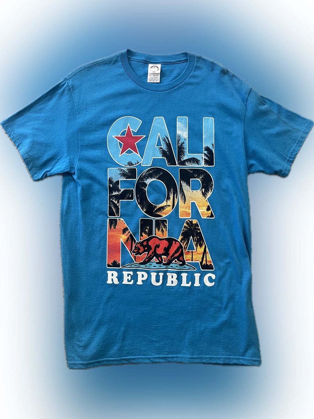 [BUNDLE]  2 pc. California Republic Bear Star Graphic Shirts Men Medium Bundle